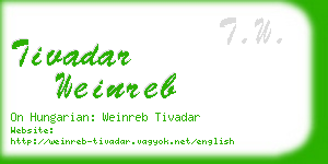 tivadar weinreb business card